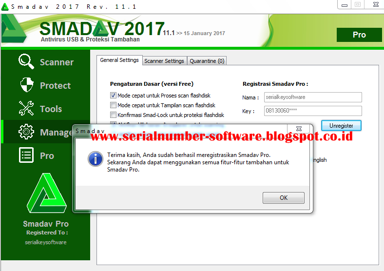Serial Key Number Smadav 11.0